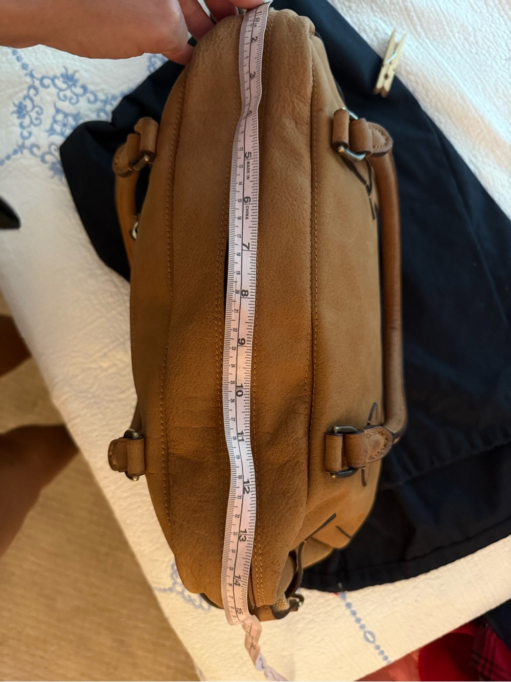 NWT The Kelli Dooney & Bourke Bag Saddle Tan Alto Montecatini Italy Satchel - Picture 15 of 16